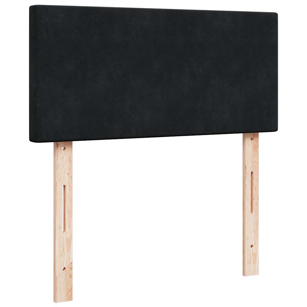 osmannisk sengeramme med madras 80x200 cm fløjl sort