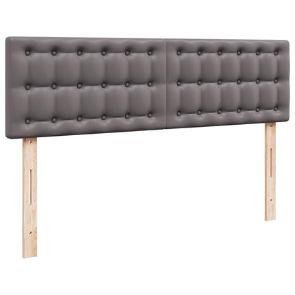 osmannisk sengeramme med madrasser 160x200 cm kunstlæder grå