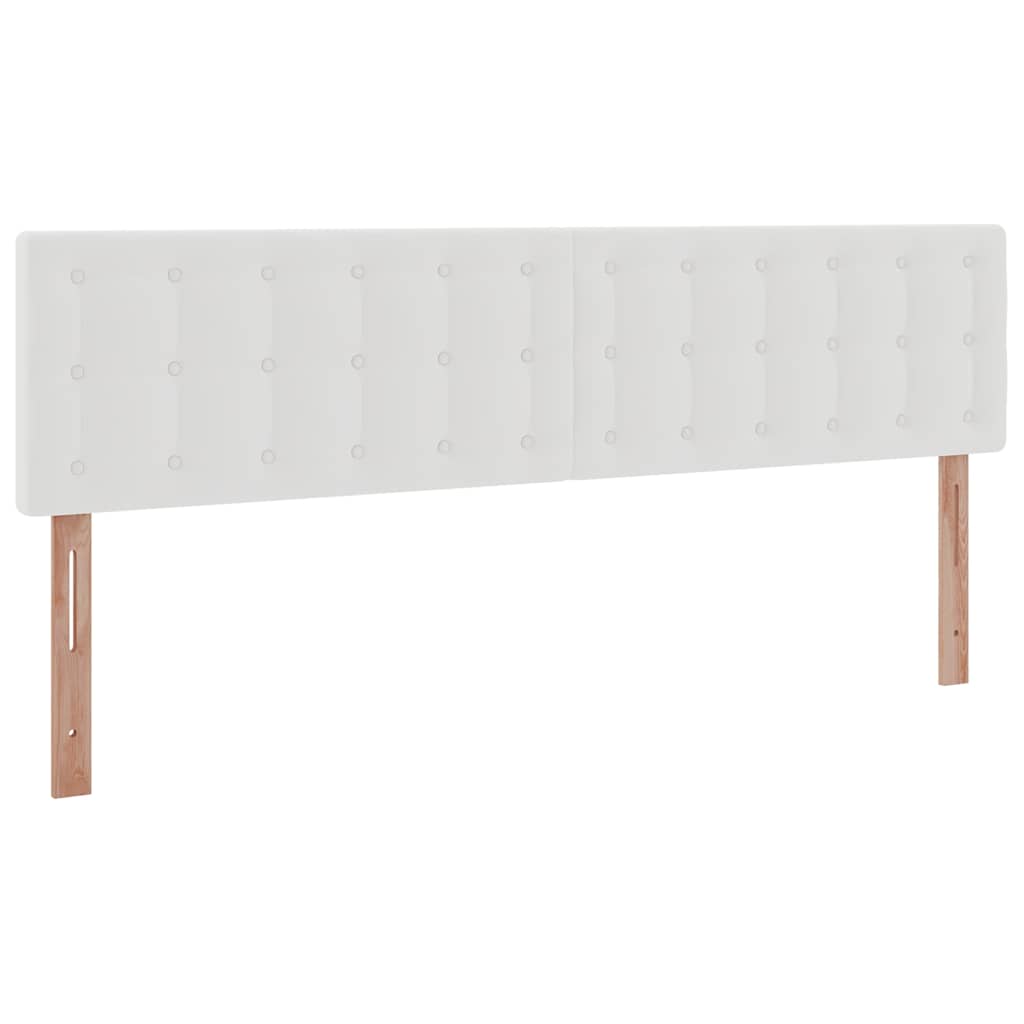 osmannisk sengeramme med madrasser 200x200 cm kunstlæder hvid
