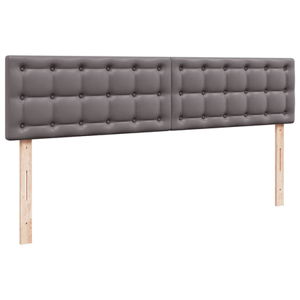 osmannisk sengeramme med madrasser 200x200 cm kunstlæder grå