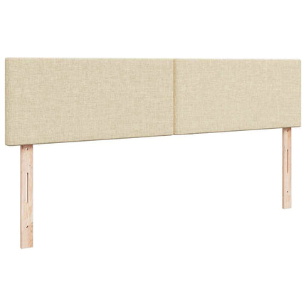 osmannisk sengeramme med madrasser 200x200 cm stof cremefarvet