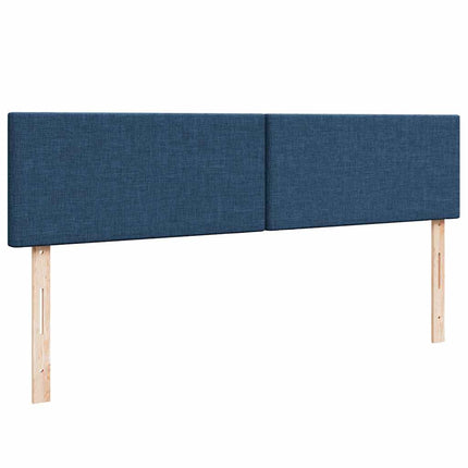 osmannisk sengeramme med madrasser 200x200 cm stof blå