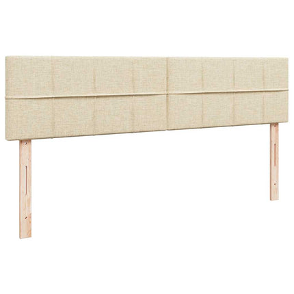 osmannisk sengeramme med madrasser 160x200 cm stof cremefarvet