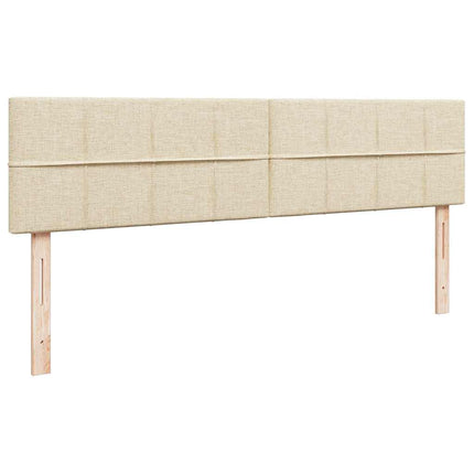 osmannisk sengeramme med madrasser 200x200 cm stof cremefarvet