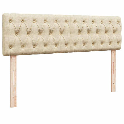 osmannisk sengeramme med madrasser 160x200 cm stof cremefarvet