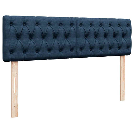 osmannisk sengeramme med madrasser 160x200 cm stof blå
