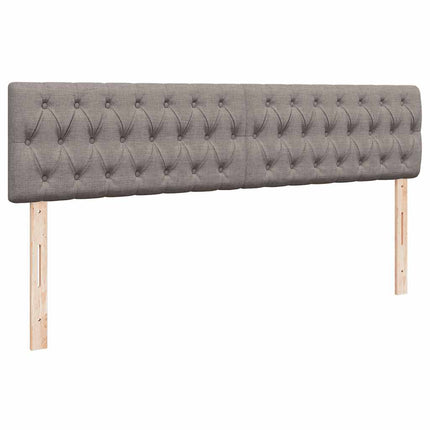 osmannisk sengeramme med madrasser 200x200 cm stof gråbrun