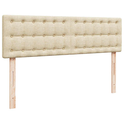 osmannisk sengeramme med madrasser 160x200 cm stof cremefarvet