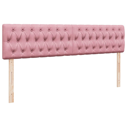 osmannisk sengeramme med madrasser 200x200 cm fløjl lyserød