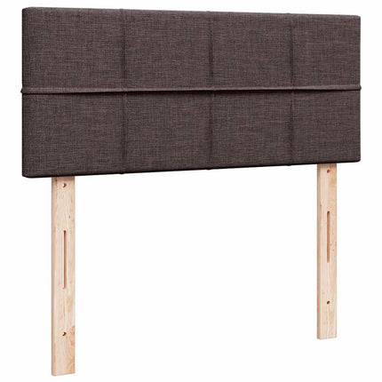 ottoman seng med madras 120x200 cm stof mørkebrun