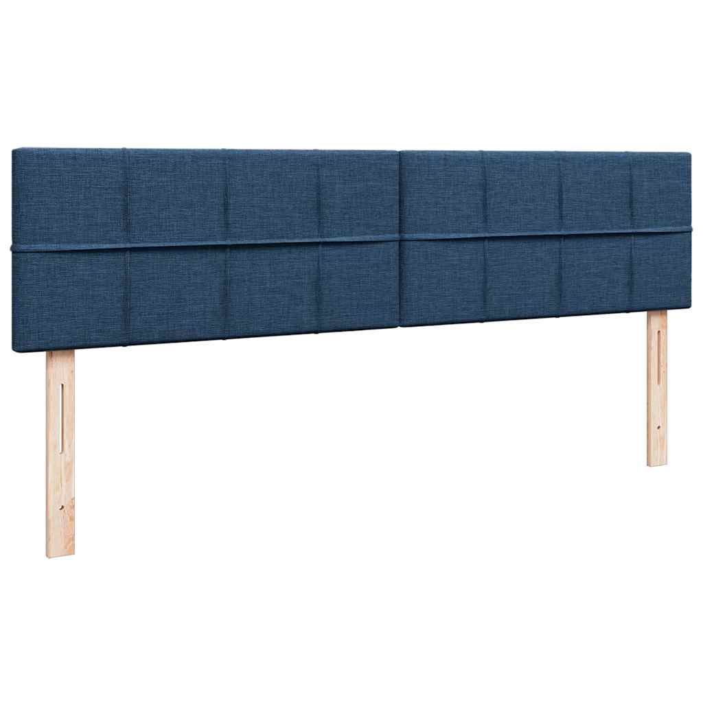 osmannisk sengeramme med madras 160x200 cm stof blå