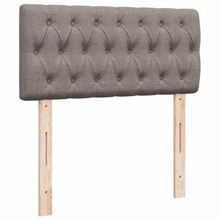 ottoman seng med madras & LEDs 90x200 cm stof gråbrun