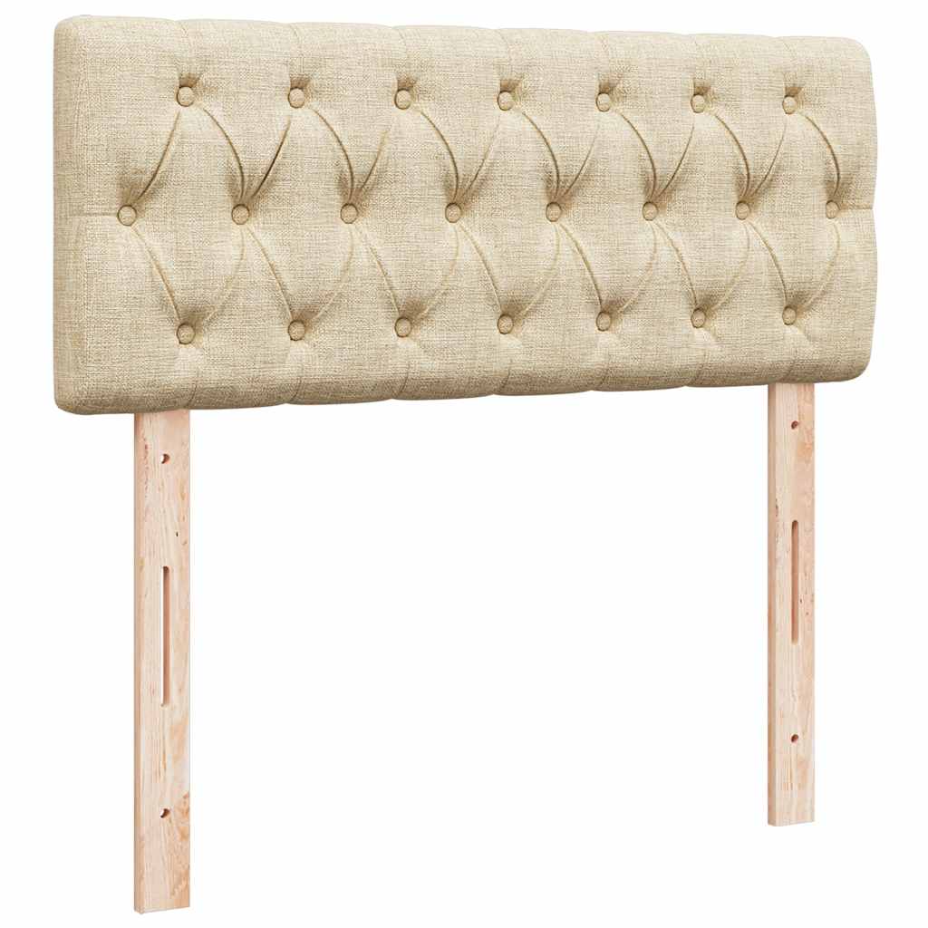 osmannisk sengeramme med madras 120x200 cm stof cremefarvet