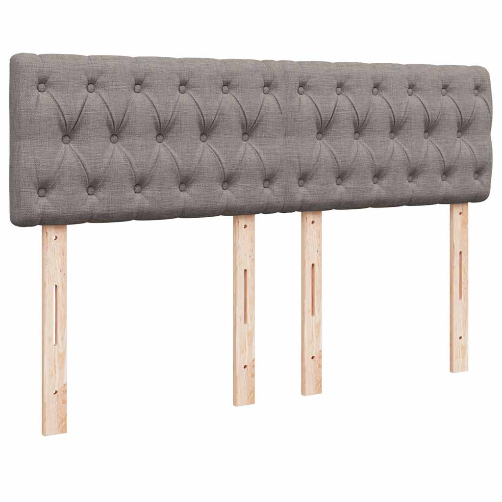 Ottoman seng med madras & LEDs Taupe 140x190 cm Stof