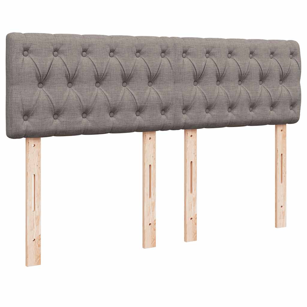 Ottoman seng med madras & LEDs Taupe 140x200 cm Stof