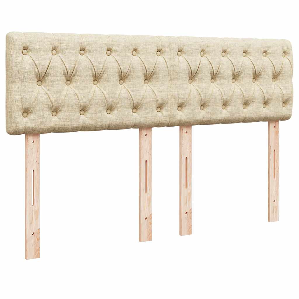 Ottoman seng med madras & LEDs fløde 140x200 cm Stof