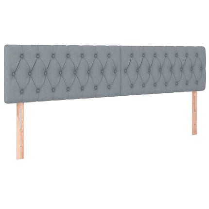 osmannisk sengeramme med madrasser 200x200 cm stof lysegrå