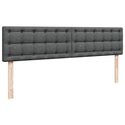 osmannisk sengeramme med madras 160x200 cm stof mørkegrå