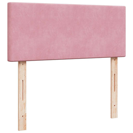 ottoman seng med madras & LEDs 120x190cm fløjl lyserød