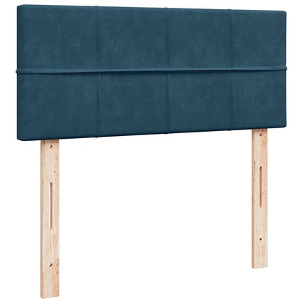 ottoman seng med madras & LEDs 120x190cm fløjl blå