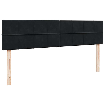 osmannisk sengeramme med madrasser 200x200 cm fløjl sort