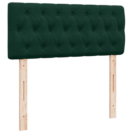 ottoman seng med madras & LEDs 120x190cm fløjl mørkegrøn