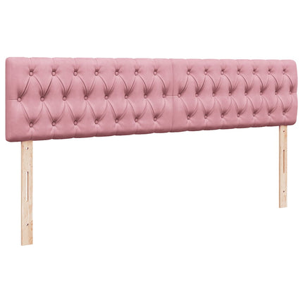 osmannisk sengeramme med madrasser 200x200 cm fløjl lyserød