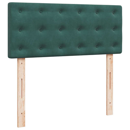 ottoman seng med madras & LEDs 120x190cm fløjl mørkegrøn