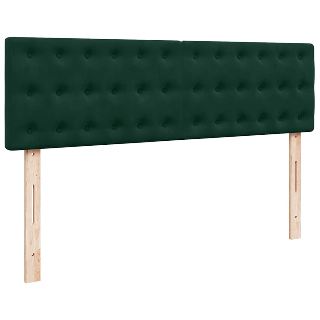 osmannisk sengeramme med madras 140x190 cm fløjl mørkegrøn