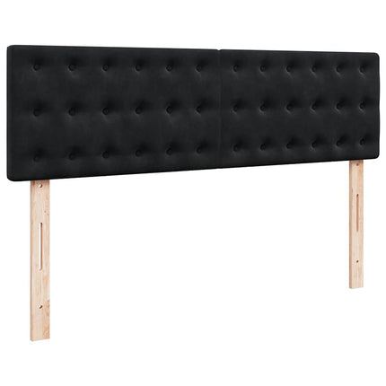 osmannisk sengeramme med madras 140x200 cm fløjl sort