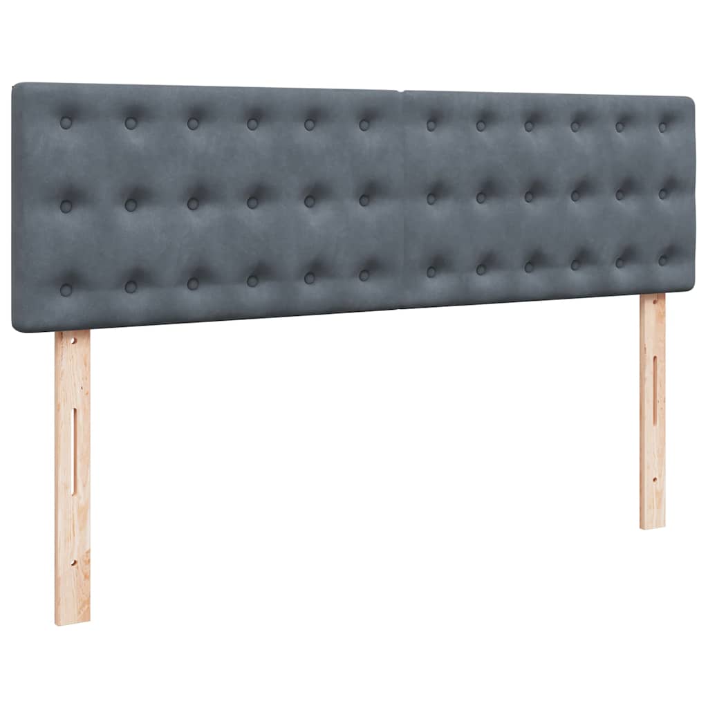 osmannisk sengeramme med madras 160x200 cm fløjl mørkegrå