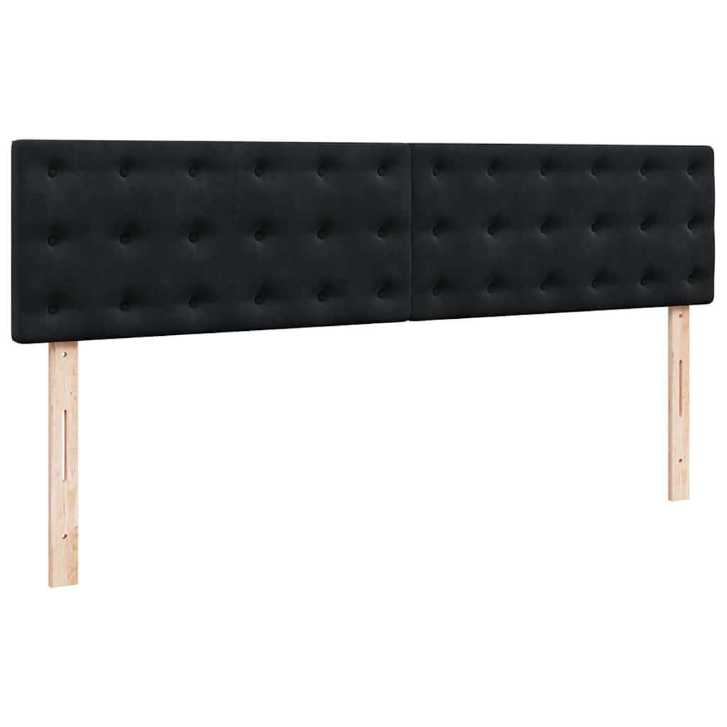 osmannisk sengeramme med madras 160x200 cm fløjl sort