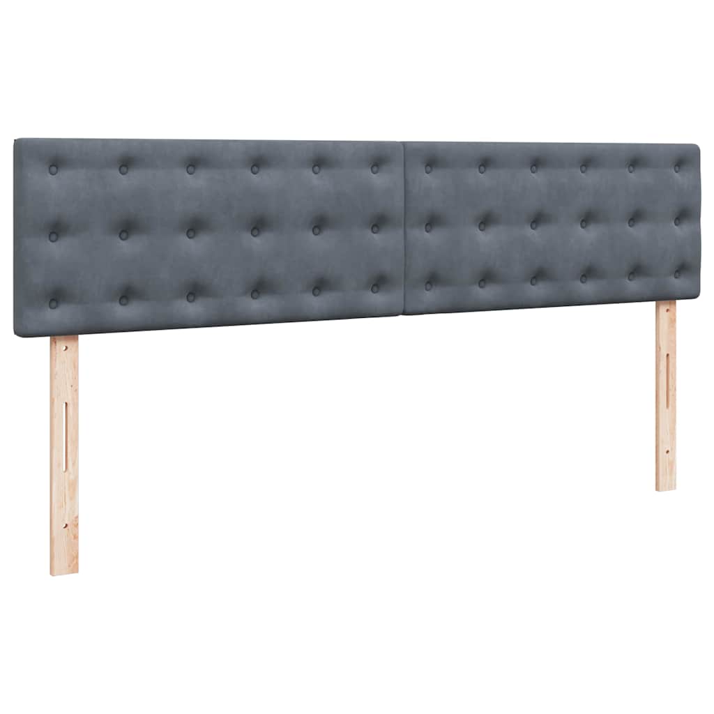 osmannisk sengeramme med madras 180x200 cm fløjl mørkegrå
