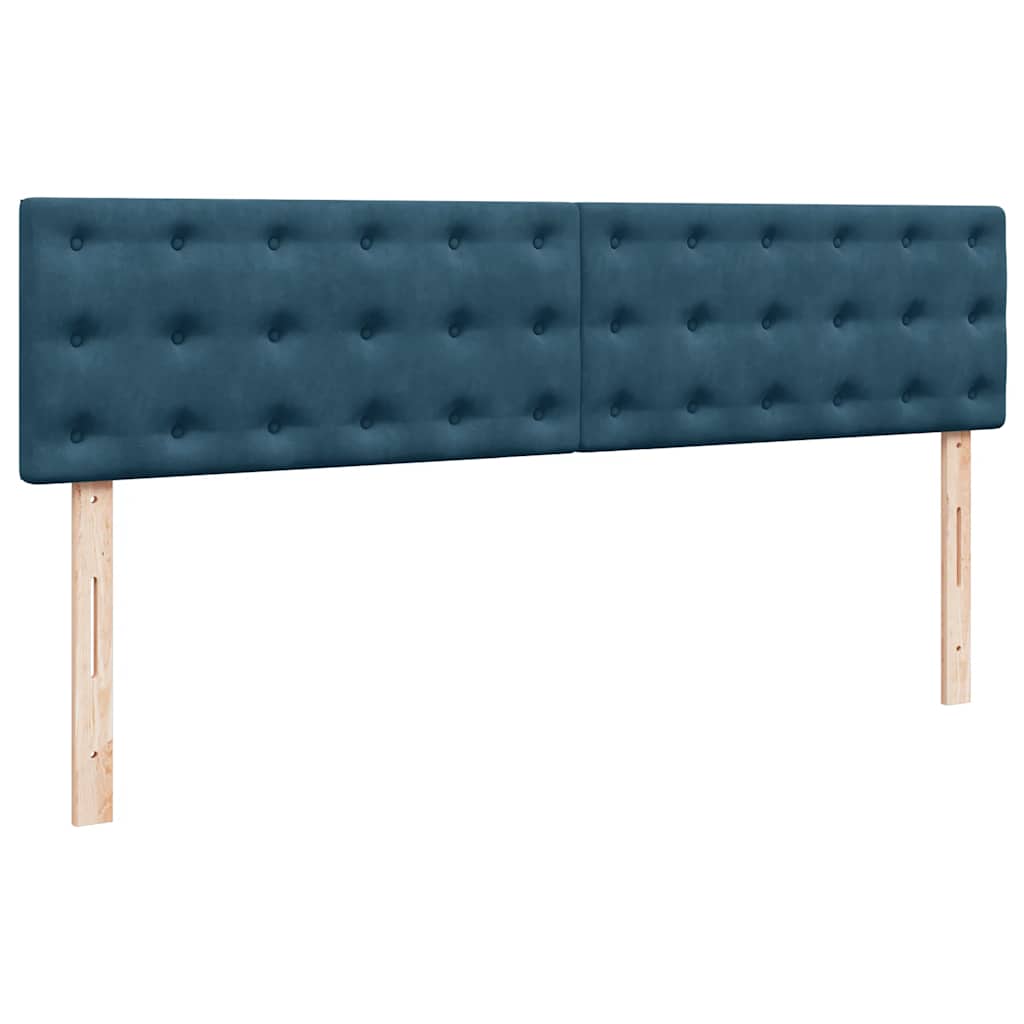 osmannisk sengeramme med madras 180x200 cm fløjl mørkeblå