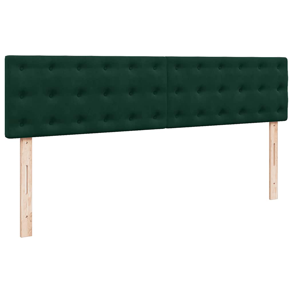 osmannisk sengeramme med madrasser 200x200 cm fløjl mørkegrøn
