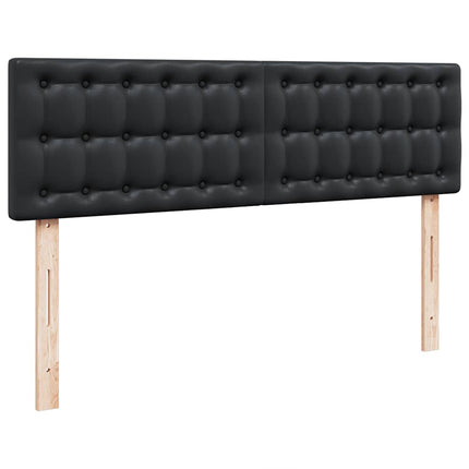 osmannisk seng med madrasser & LEDs 160x200 cm kunstlæder sort