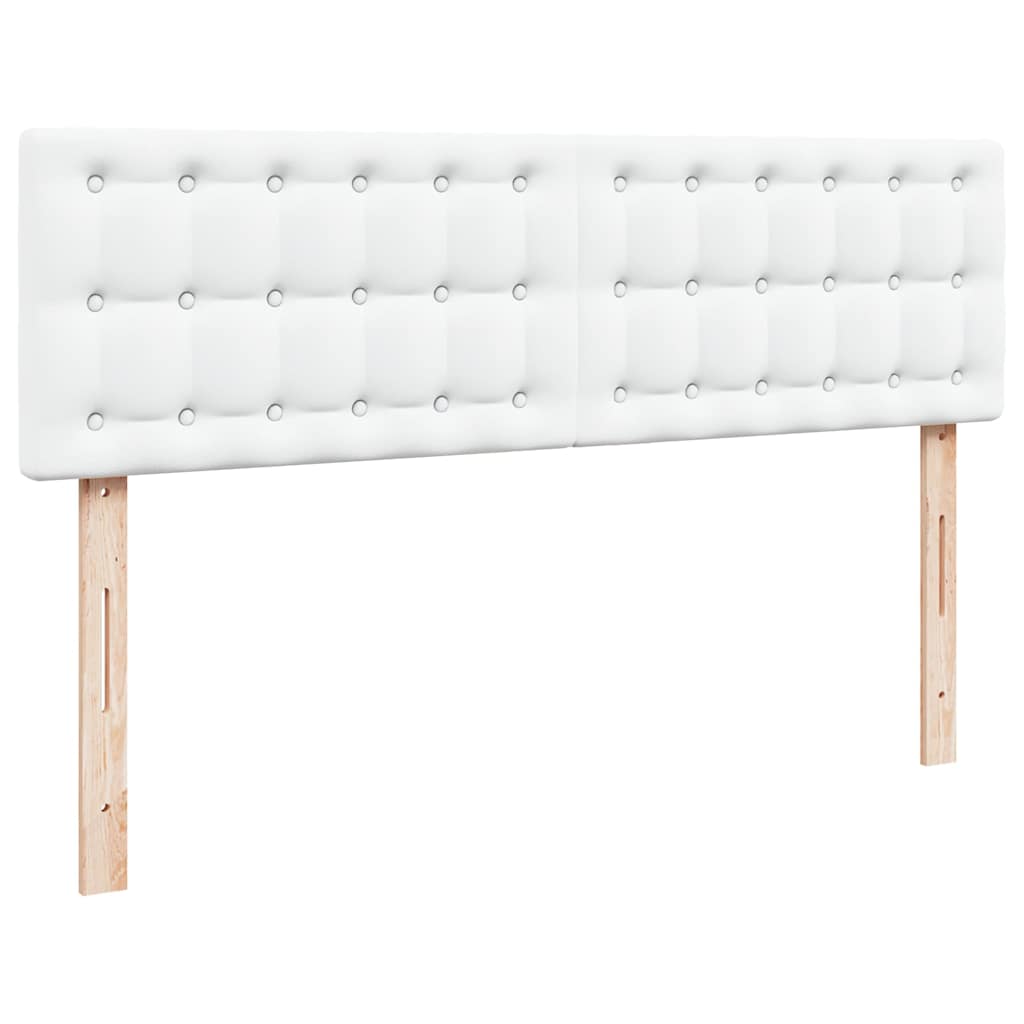 osmannisk sengeramme med madrasser 160x200 cm kunstlæder hvid