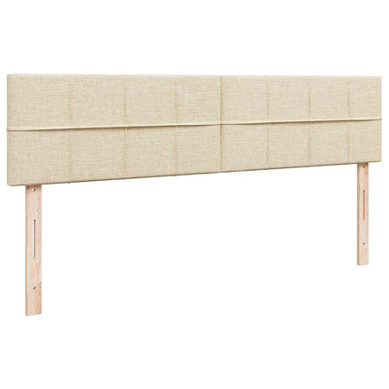 osmannisk sengeramme med madrasser 160x200 cm stof cremefarvet