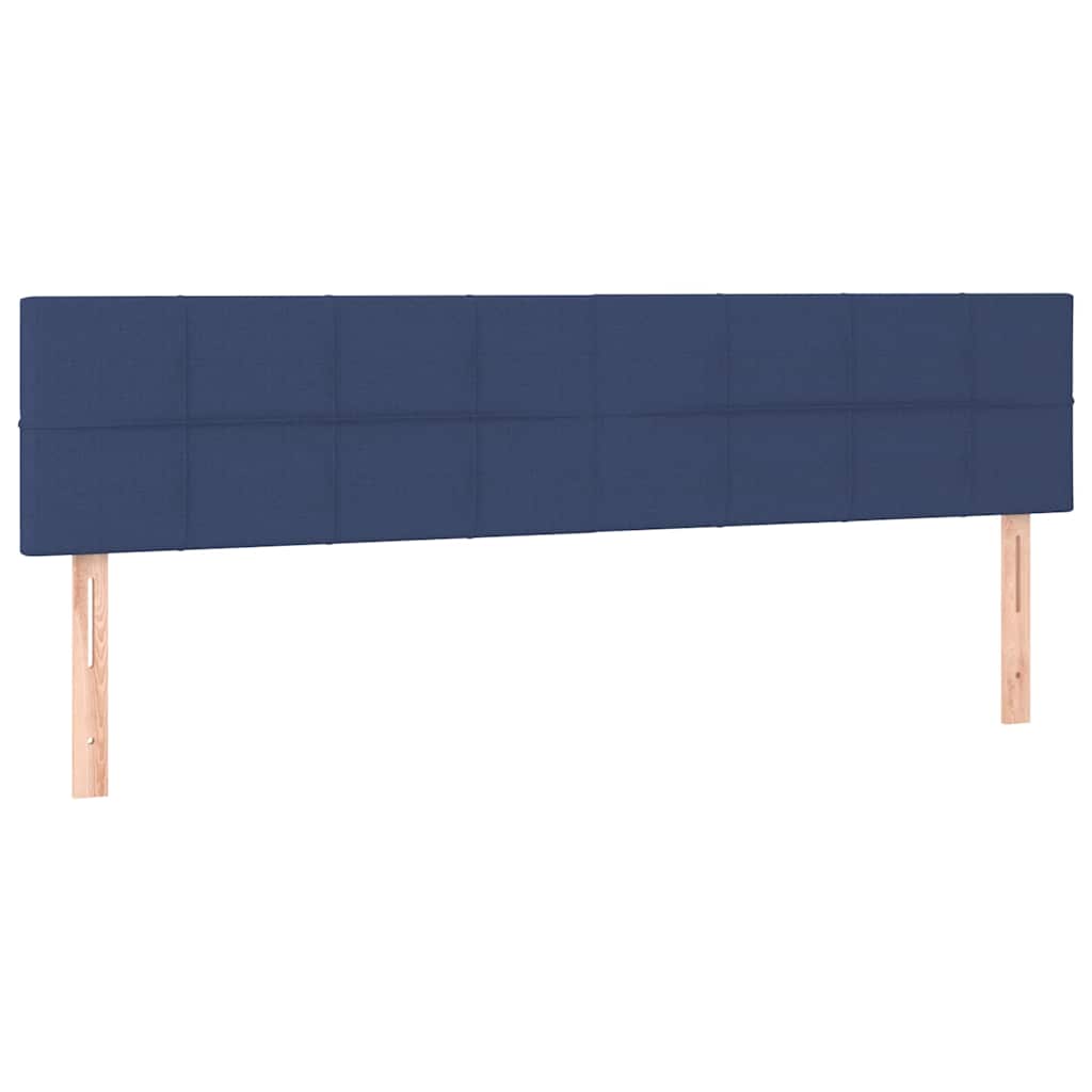 osmannisk sengeramme med madrasser 200x200 cm stof blå