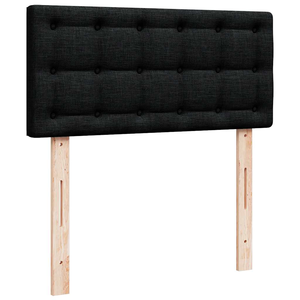 osmannisk sengeramme med madrasser 180x200 cm stof sort
