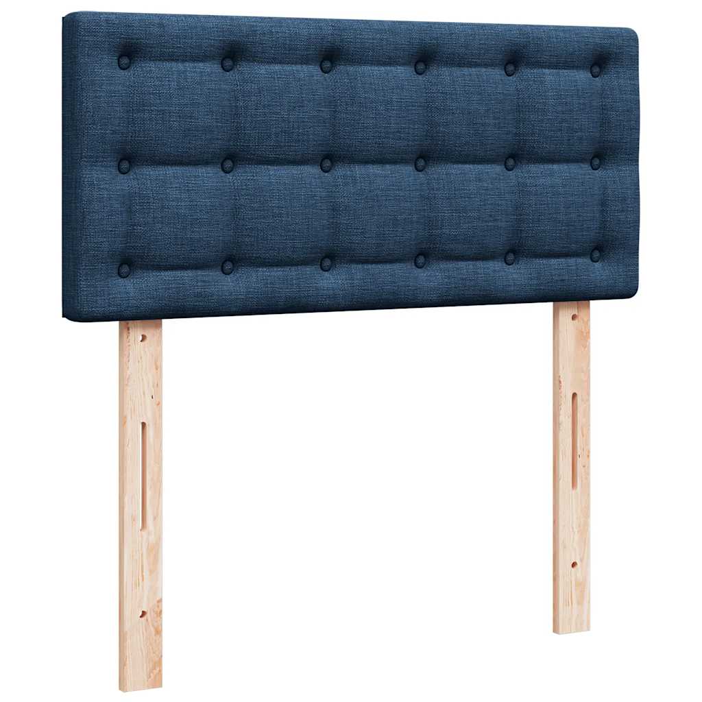 osmannisk sengeramme med madrasser 200x200 cm stof blå