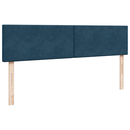 osmannisk sengeramme med madrasser 160x200 cm fløjl mørkeblå