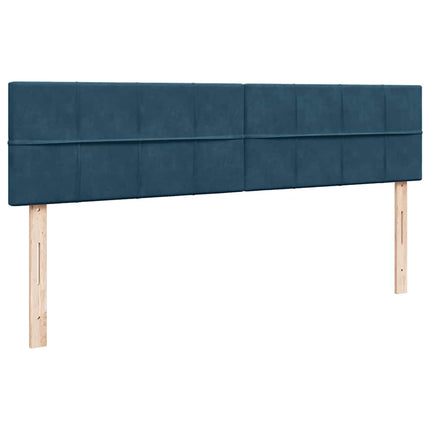 osmannisk sengeramme med madrasser 160x200 cm fløjl mørkeblå