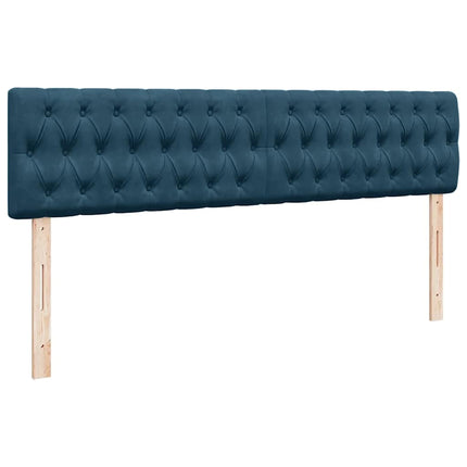 osmannisk sengeramme med madrasser 160x200 cm fløjl mørkeblå