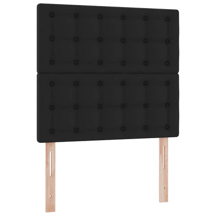 osmannisk seng med madras 90x190 cm kunstlæder sort