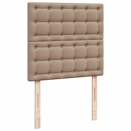 osmannisk seng med madras 90x190 cm kunstlæder cappucino
