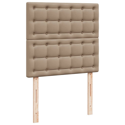 osmannisk seng med madras 90x200 cm kunstlæder cappucino