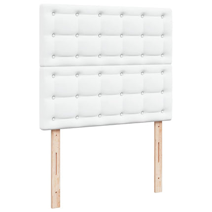 osmannisk sengeramme med madras 120x200 cm kunstlæder hvid