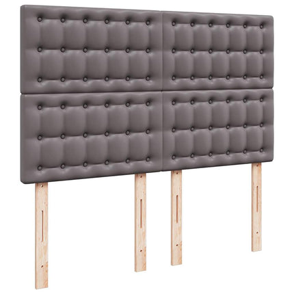 osmannisk sengeramme med madras 140x190 cm kunstlæder grå