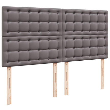 osmannisk sengeramme med madrasser 200x200 cm kunstlæder grå